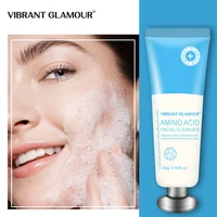 vibrant glamour amino acid facial cleanser shrink pores removing acne oil control nourish whitening lift firming facial care 80g