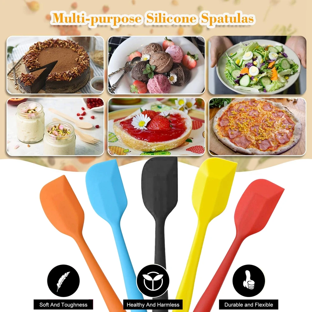 

Food Grade Non Stick Butter Cooking Silicone Spatula Set Cookie Pastry Scraper Cake Baking Spatula Tool Silica gel Spatula