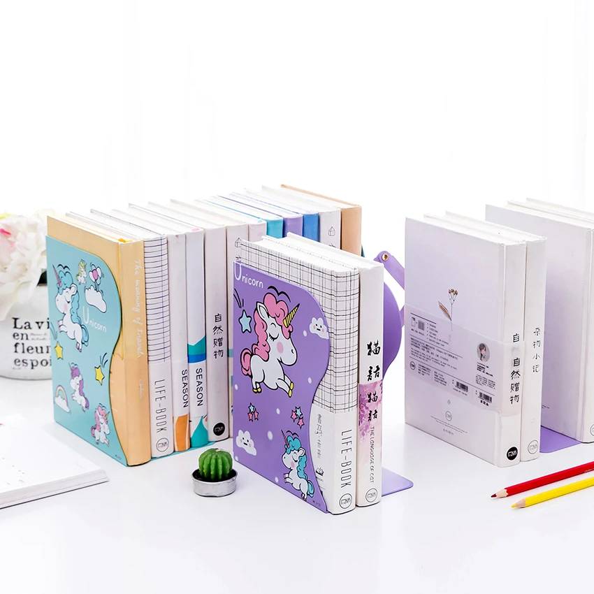 Милый мультфильм djustable книга стенд металлический домашний офис книжные концы поддержка блокнот-органайзер подставка отличный подарок для детей