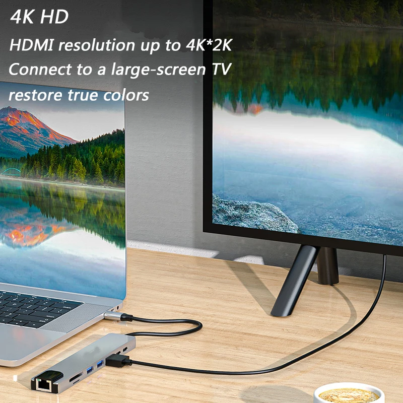 Док-станция USB Type-C совместимая с HDMI RJ45 Usb 3 0 | Компьютеры и офис