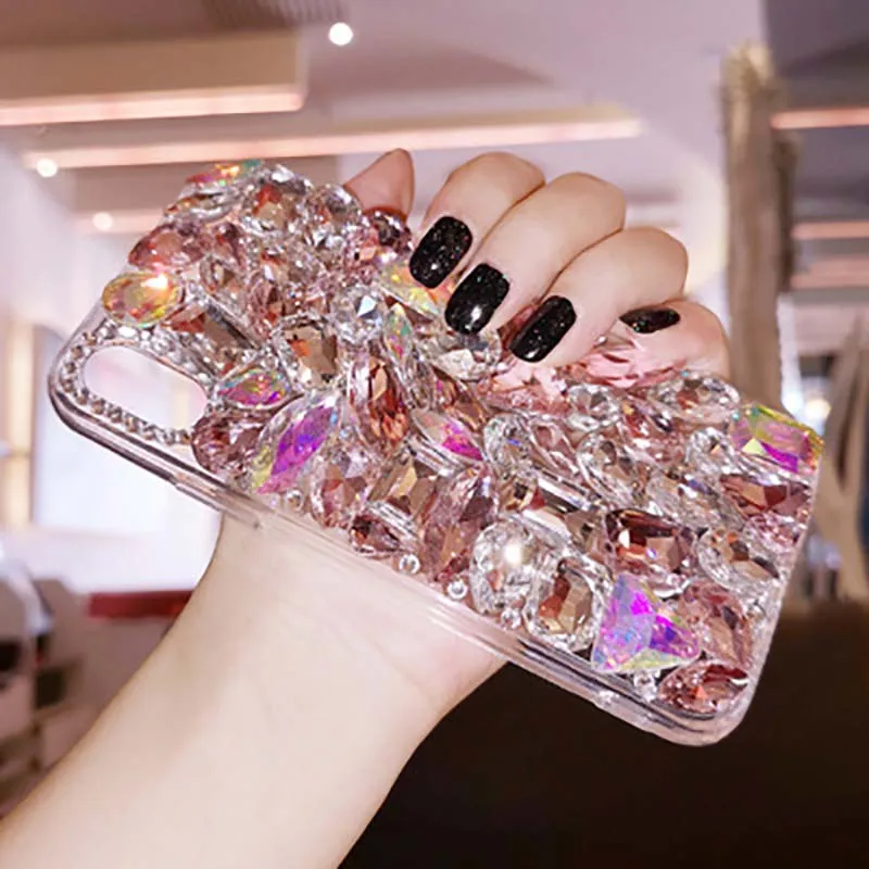 

Hot Luxury Diamond DIY Mobile Phone Shell for Xiaomi 9 8 Se Lite 6 6X5 5s Soft Half-wrapped Case