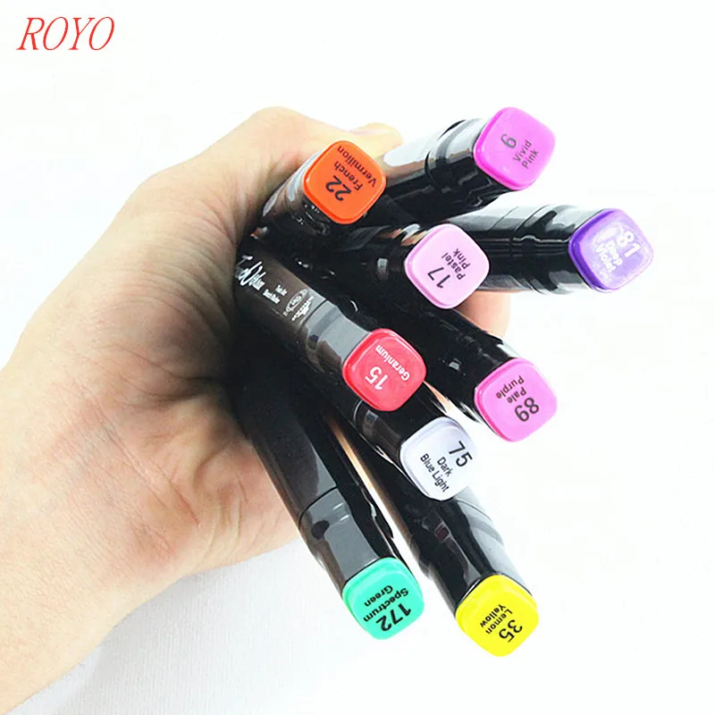 T3 цветной Перманентный маркер с двойным наконечником на основе маркировки набор