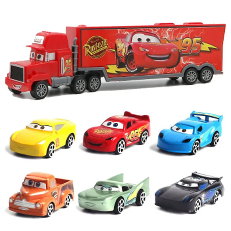 7 шт./компл. disney "тачки 3 Lightning McQueen дядя грузовик ABS литья под давлением модель автомобиля горячие игрушки год рождественский подарок для детей - Цвет: Not Box