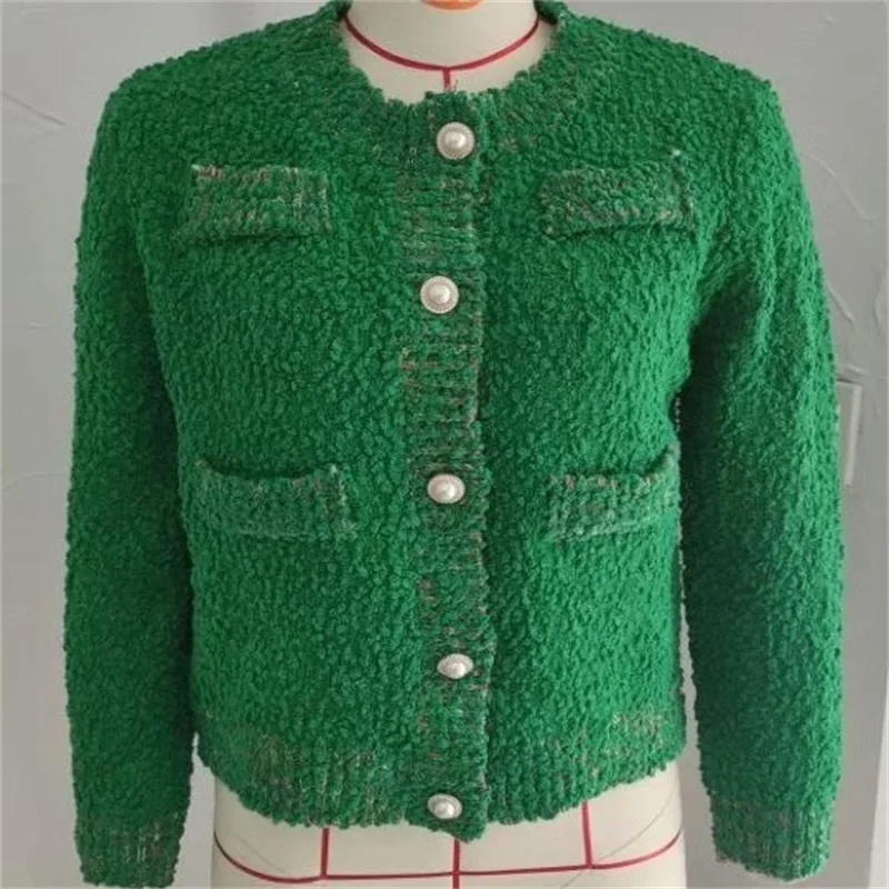 

MESTTRAF Women 2021 Fashion Single Button Knit Cardigan Sweater Vintage Round Neck Long Sleeve Female Outerwear Streetwear