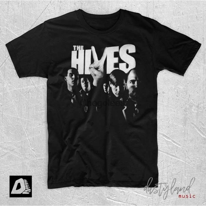 Футболка с надписью группы THE HIVES BLACK u0026 WHITE PHOTO |
