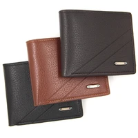 pocket billfold id credit card holder purse checkbook short slim hombre carteira hipster new fashion men pu leather wallet