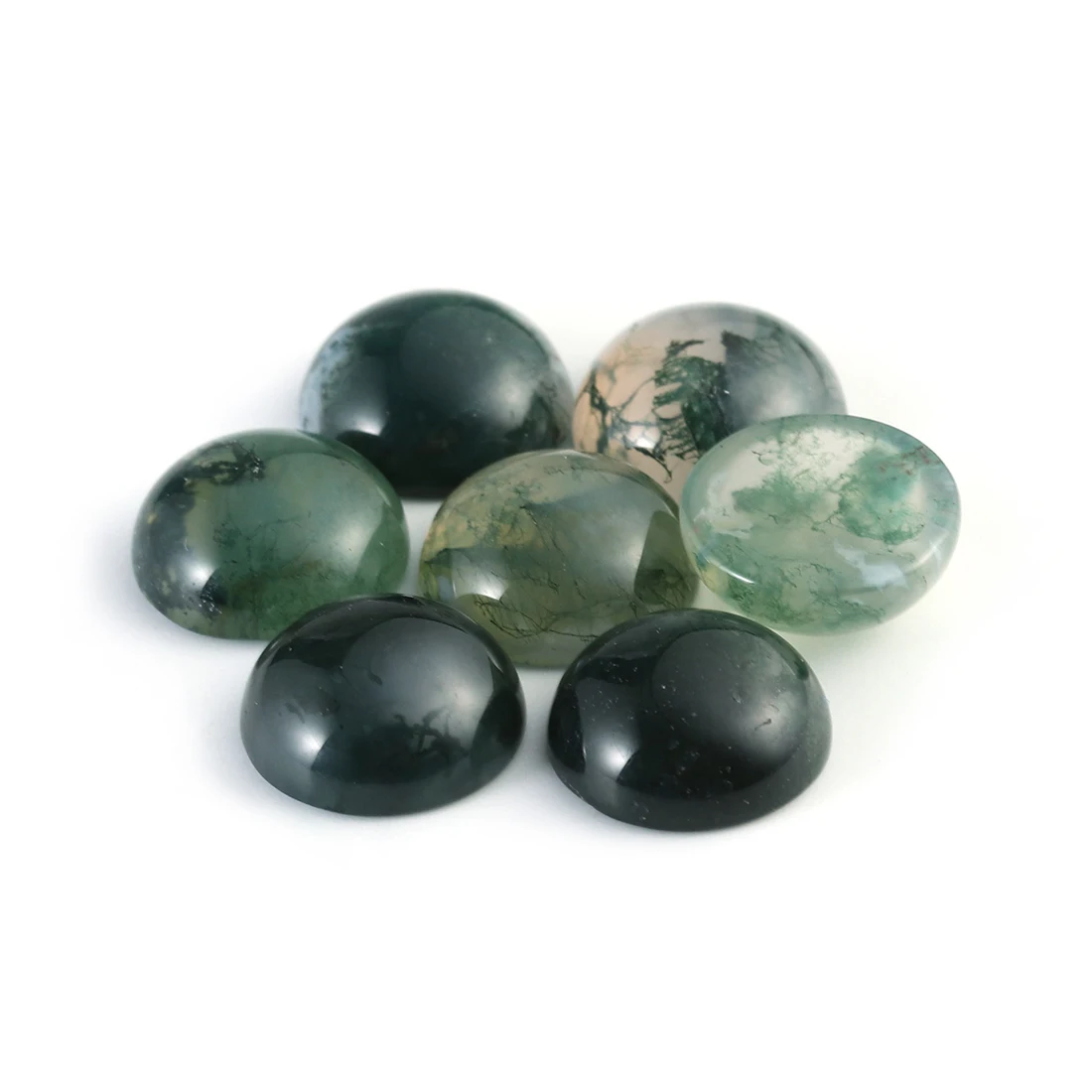 Blue agate DC 10 шт./лот Натуральный камень кабошон 4/6/8/10/12 мм 25 узоров для DIY кольца, серьги, браслет Цепочки и ожерелья делая конечные бусины в форме цветов - Цвет: Blue agate
