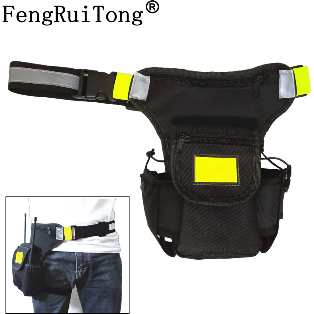 Outdoor Multifunctional Hiking Waist Bag Military Tactical Drop Leg walkie-talkie Bag Fluorescence effect For Baofeng Motorola