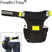 outdoor multifunctional hiking waist bag military tactical drop leg walkie talkie bag fluorescence effect for baofeng motorola