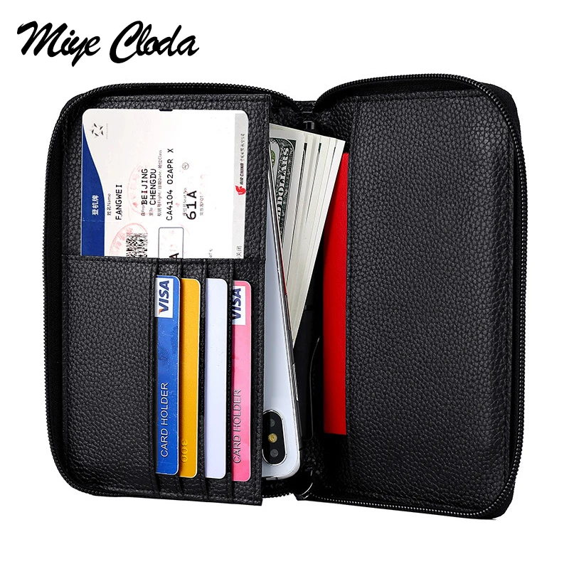 Новая кожаная сумка-интернат длинный многофункциональный мобильный телефон