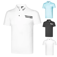new 2021 golf apparel mens short sleeve golf top lapel t shirt quick drying breathable polo shirt