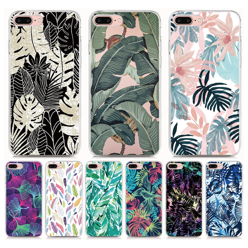 

For Vodafone Smart V8 X9 N8 N9 Lite C9 E9 E8 Case Green Leaves Soft TPU Back Cover Silicone Shockproof Cover Phone Case