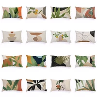 nordic home decor rectangle cushion cover plant floral lady pattern throw pillowcase sofa bedroom decorative hot sale