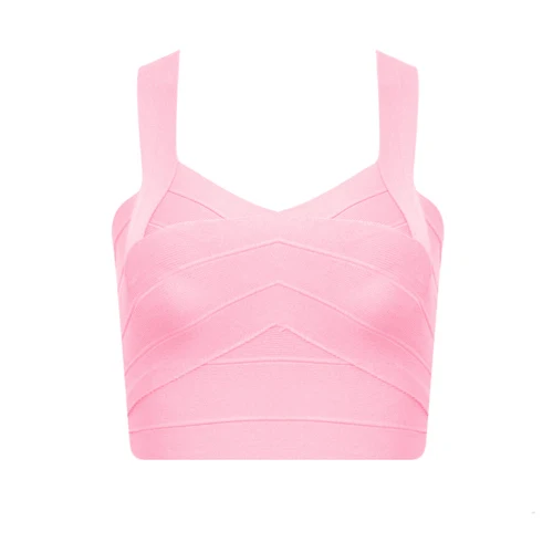 style 1 light pink Женский короткий топ с повязкой, Летний однотонный топ с v-образным вырезом и поясом, сексуальный облегающий белый женский топ - Цвет: style 1 light pink