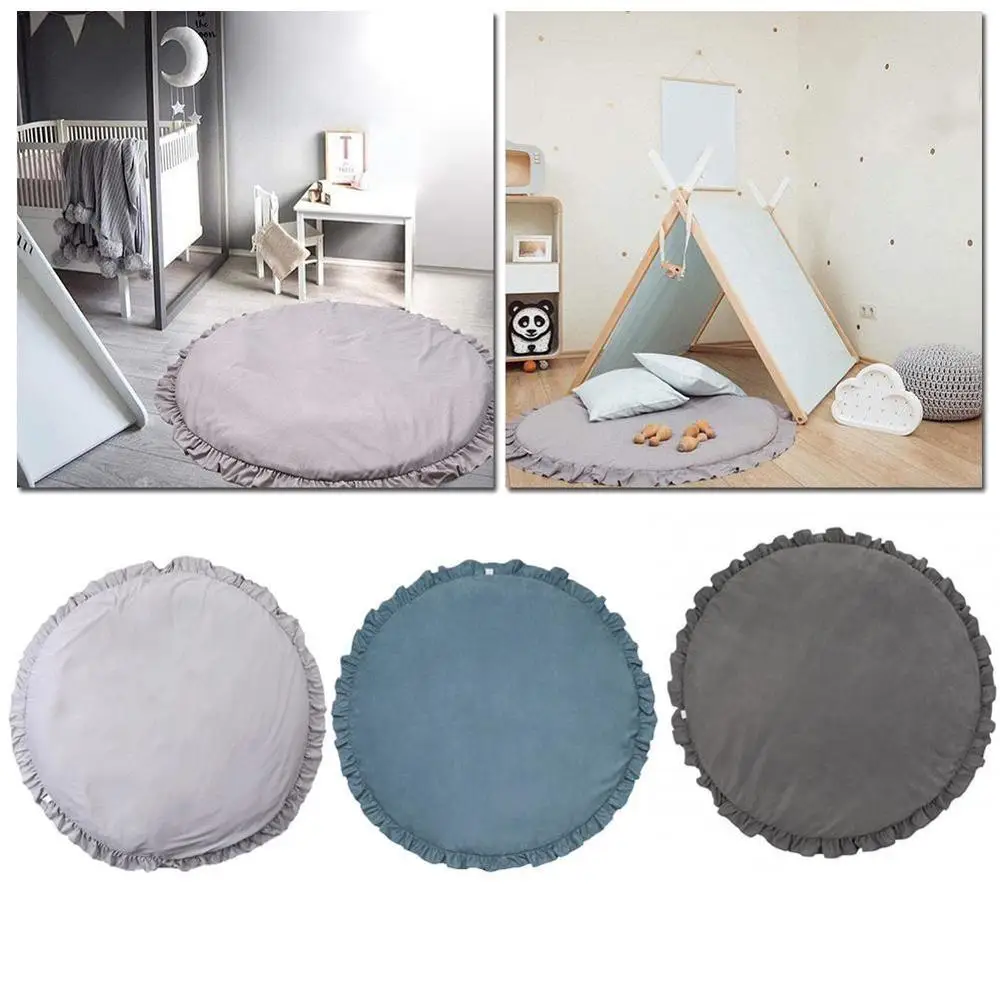 

Baby Play Mats Round Soft Cotton Padded Newborn Crawling Mat Infant Play Carpet Girl Boy Kids Room Floor Rugs Nordic Decoration