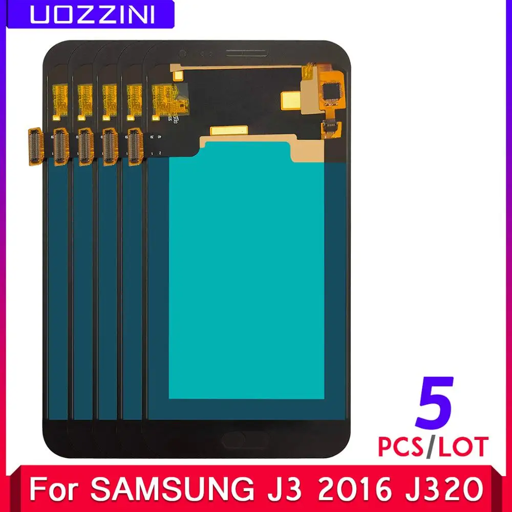 5 шт. OLED ЖК-дисплей AAA + для SAMSUNG Galaxy J3 2016 J320 J320F J320FN 0 дюйма дисплей с сенсорным