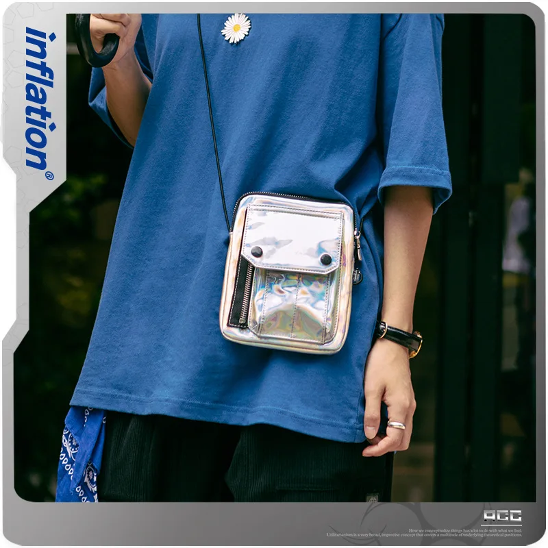 

2020 Summer New Fashion Brand Cool All-match Mini Messenger Bag Gradient Reflective Disco Shoulder Bag