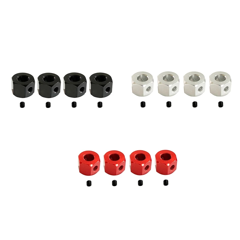 

4PCS 5mm to 12mm Metal Combiner Wheel Hub Hex Adapter for WPL D12 C14 C24 B14 B16 MN D90 D91 RC Car Upgrade Parts