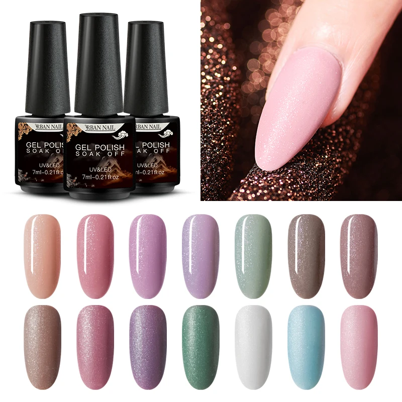 

RBAN NAIL Nail Gel Polish Pure Color Nail Art Design Lacquer Soak Of UV LED Gel Semi Permanent Manicure Varnish Long Lasting
