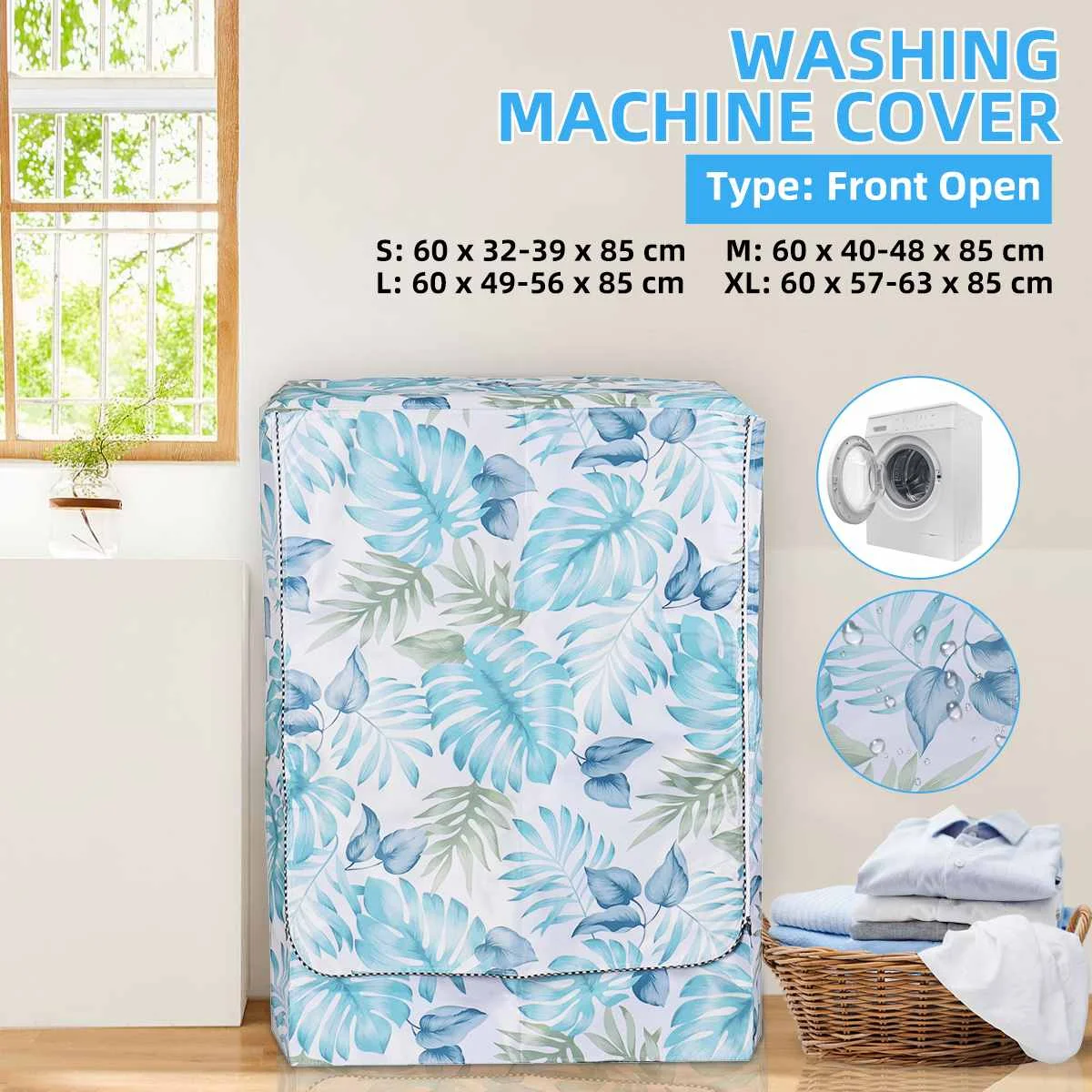 

Fully Automatic Roller Washer Sunscreen Waterproof Washing Machine Cover Dryer Polyester Dustproof Washing Machine Cover