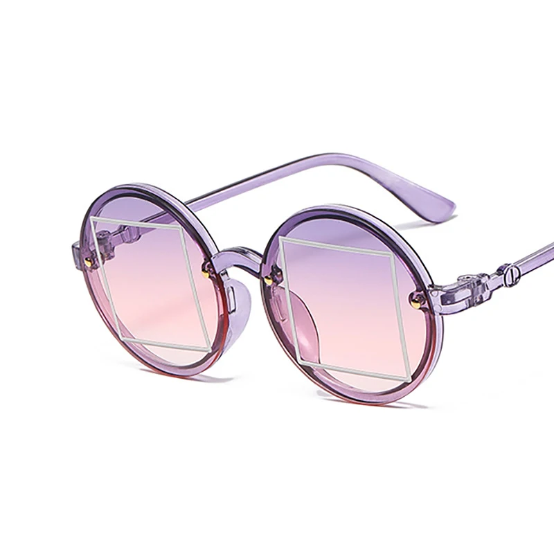 

Sugar Pie Game Round Kids Sunglasses Girls Boys Eyeglasses Colored Lenses Korean Sugar Candy Child Decorative Glasses UV400
