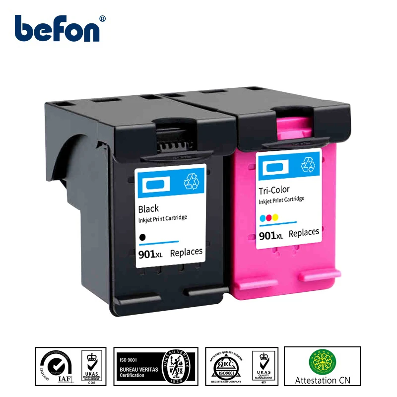 Сменный картридж befon для hp 901 xl hp901xl officejet 4500 J4580 J4550 J4540 J4680 J4524 J4535 J4585 J4624|Чернильные