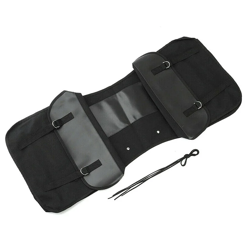 Мотоциклетная туристическая седельная сумка черная холщовая Водонепроницаемая