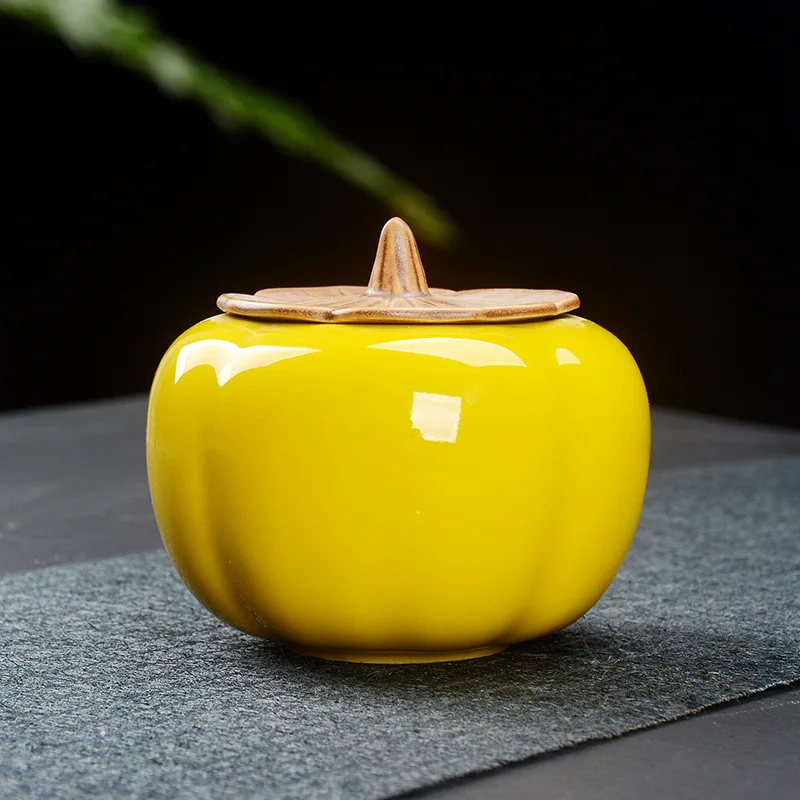 

New Ceramic Storage Tank Sealed Coffee Storage Bottle Kitchen Tomato Tea Caddy Natural Storage Box Holder for Gift Home Decor