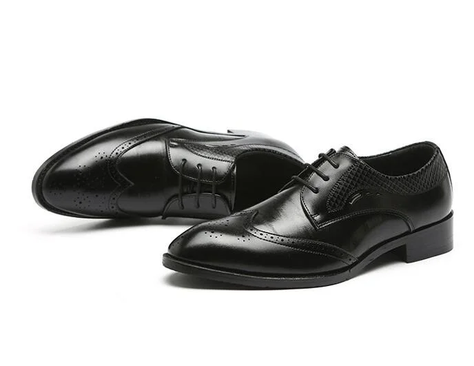 Мужские деловые туфли броги повседневные из высококачественной кожи Роскошные