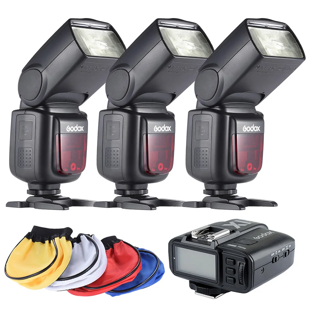 

Вспышка Godox V860II-C E-TTL 1/8000S HSS Master Slave GN60 Speedlite с триггером для вспышки X1T-C TTL 1/8000s для камер Canon EOS