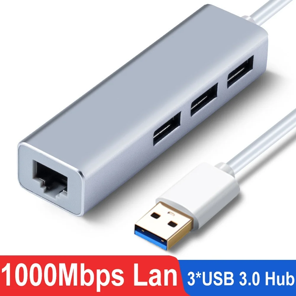 

USB C Ethernet USB 3.0 2.0 To RJ45 Hub 10/100/1000Mbps Ethernet Adapter Network Card USB Lan For Macbook Windows