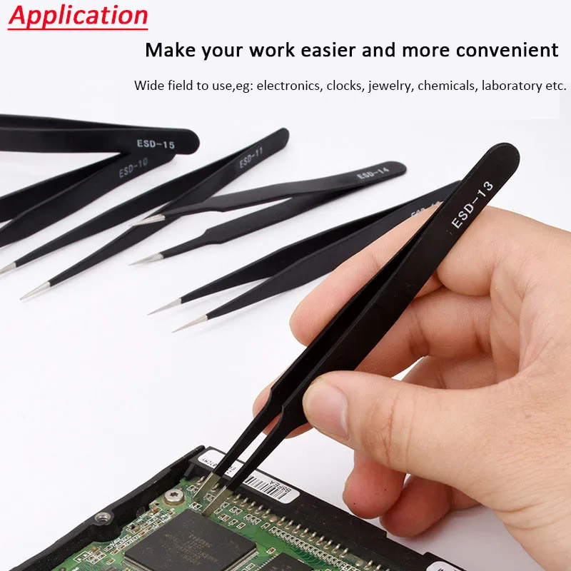 Пинцет из нержавеющей стали для ремонта материнской платы телефона 2/6 шт. |