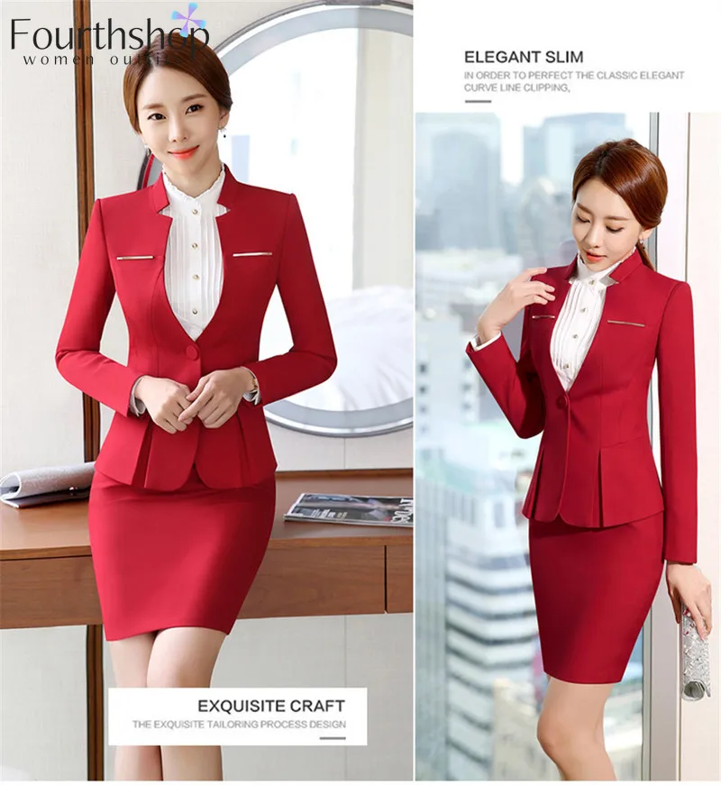 Вечерние женские костюмы для офисных леди формальная одежда спецодежда осень