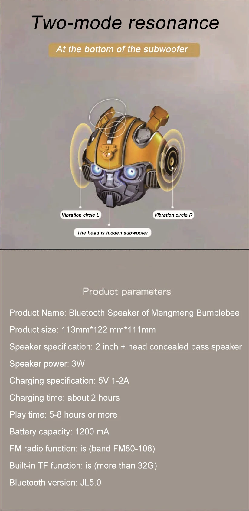 Bluetooth колонки Bumblebee Трансформеры Новые Креативные Мультяшные беспроводные карты мини наружная низкая маленькая акустика