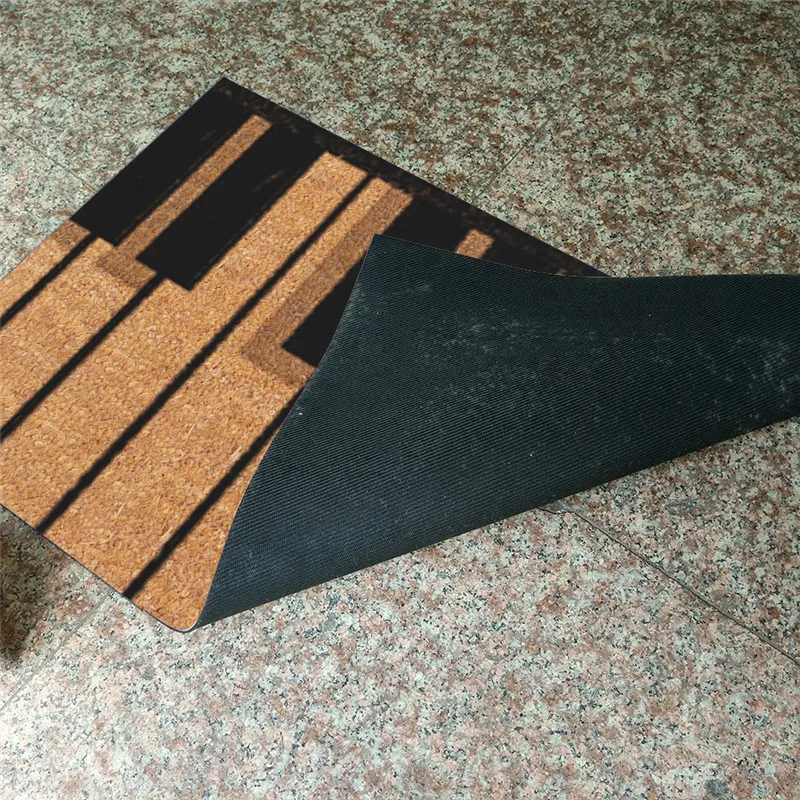 Персонализированный резиновый дверной коврик с клавишами пианино для входной