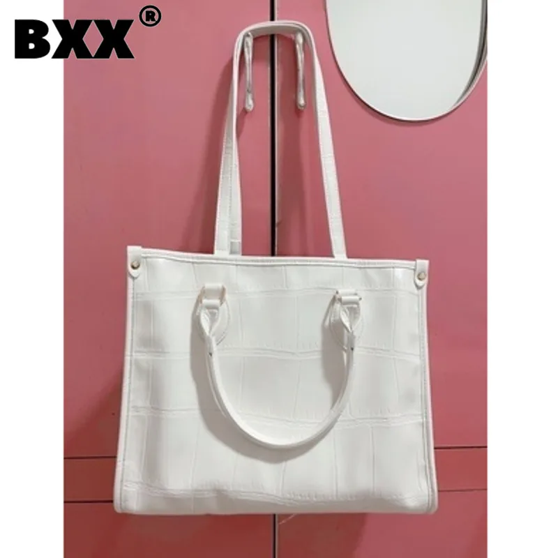 

[BXX] Women New Large Capacity Quality Handbag PU Leather Bags Branded Shoulder Bag Trending Luxury Hand Bag 2021 Autumn HS781