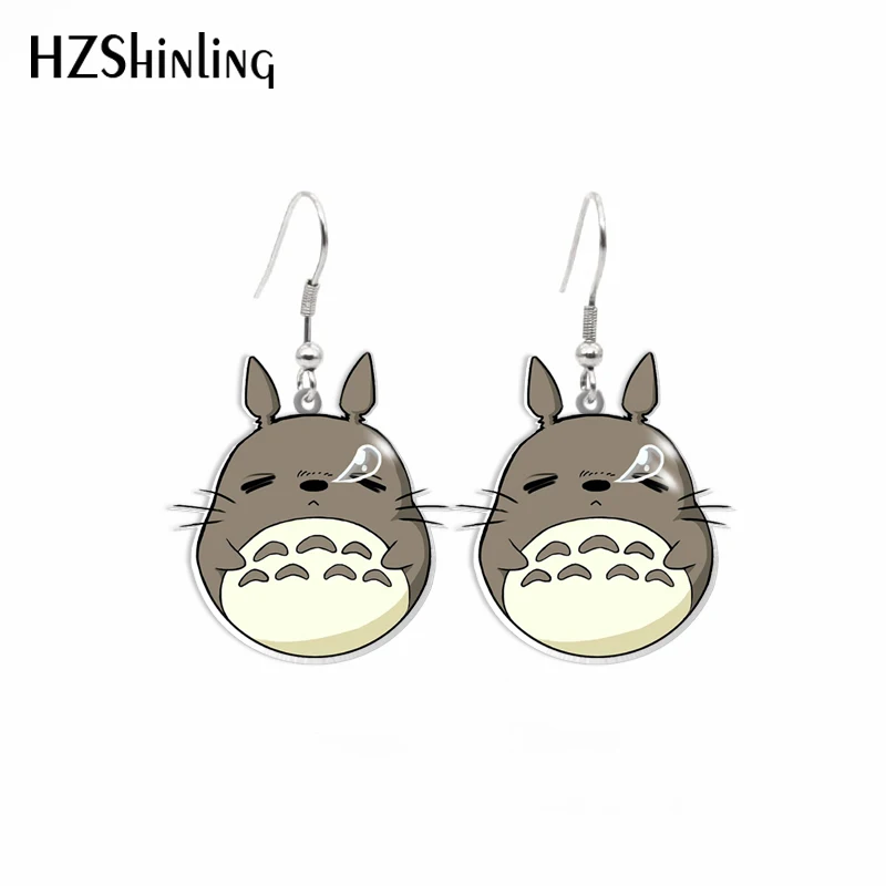 Висячие серьги с акриловым крючком Тоторо из смолы 2021 эпоксидные украшения -