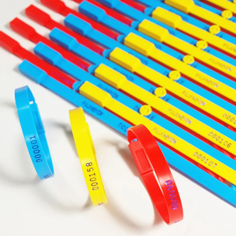 100 шт. одноразовые пластиковые защитные уплотнения самоблокирующиеся стяжки