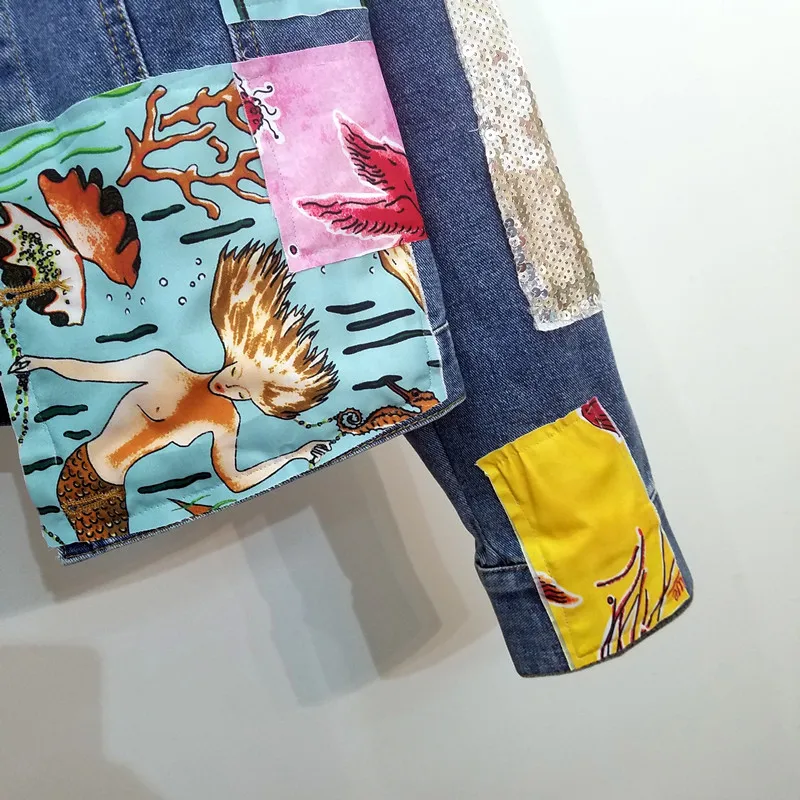 2020 весенняя одежда для девочек новый коллаж абстрактным узором расшитое