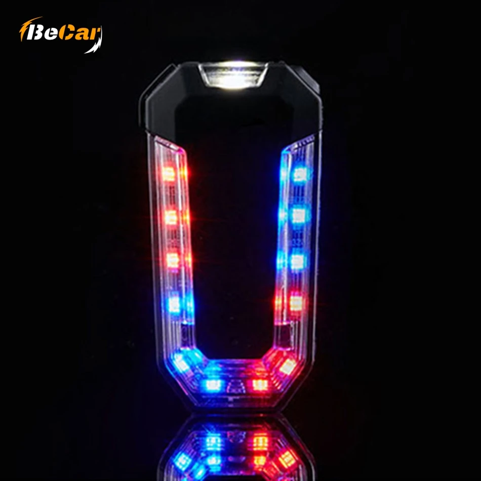 Warning Strobe Shoulder Lights Rechargable Safety Led Flashing Security Clip Lamp With Flashlight For Outdoor Riding Emergency | Автомобили