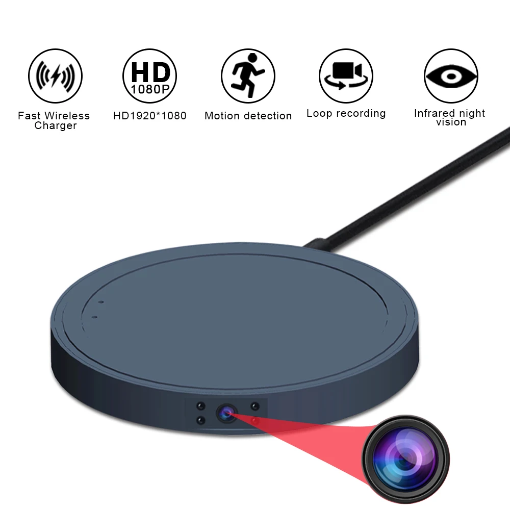 

Mini Camera 1080P HD Video Sensor Night Vision Camcorder Motion DVR Micro Camera Sport DV Small Cam No Wireless Charger
