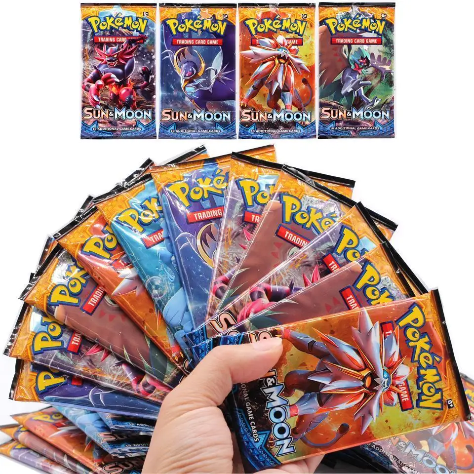 

9Pcs Pokemon English Cards Sun Moon Unified Minds Shining Box Collectible Trading Booster Box Trading Card Game Card Kids Toys