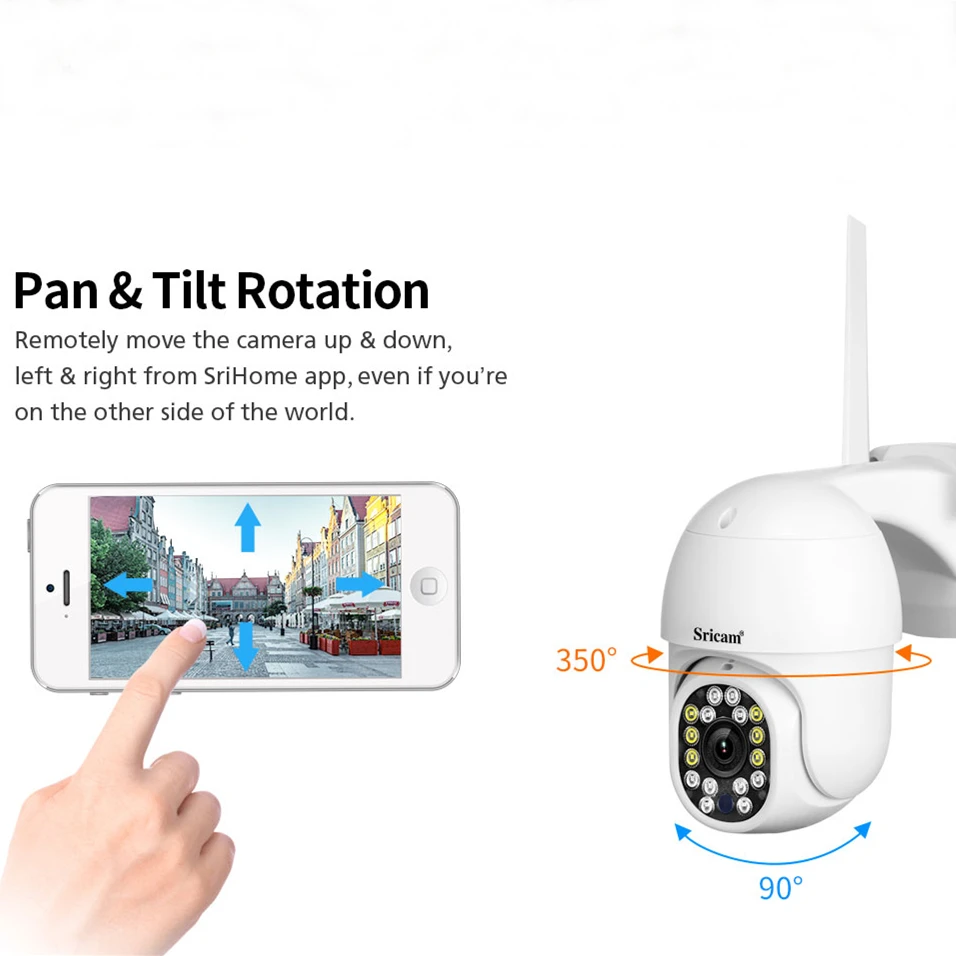 камера видеонаблюдения Sricam SP028 PTZ Wi-Fi IP-камера 5MP 1080P Беспроводная наблюдения