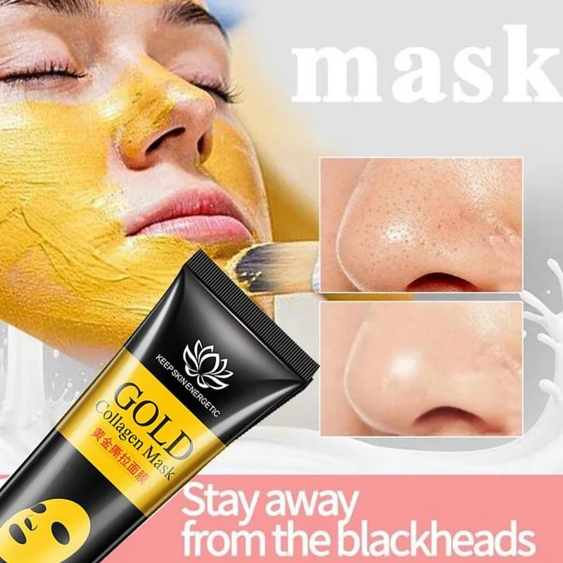 

60g Gold Remove Blackhead Mask Shrink Pore Improve Rough Skin Acne Shills Whitening Mask Moisturizing Cream