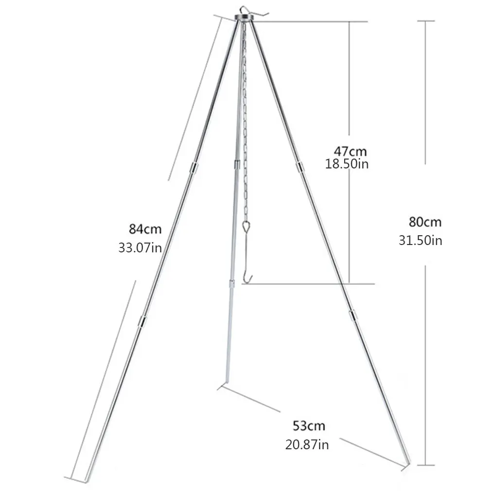 Портативный алюминиевый сплав легкий открытый кулинарный подвесной Штатив