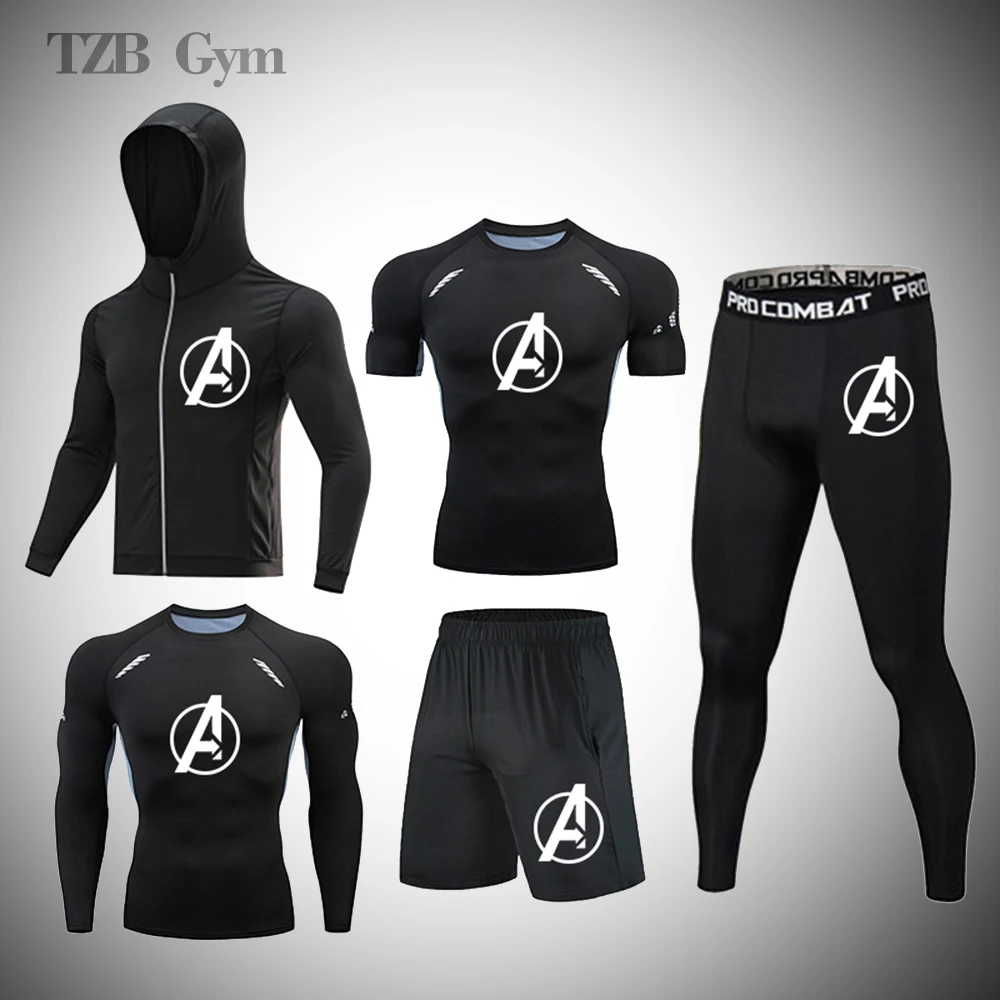 Классический мужской уличный тренировочный компрессионный эластичный