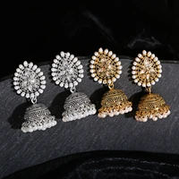 indian earring boho ethnic drop earrings for women pendient gold gyspy silver color bell ladies jewelry tassel jewelry