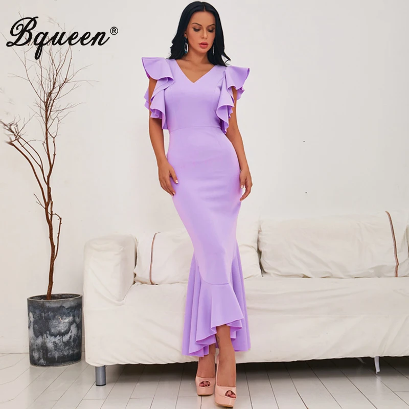 Платье женское средней длины с открытой спиной V-образным вырезом и коротким