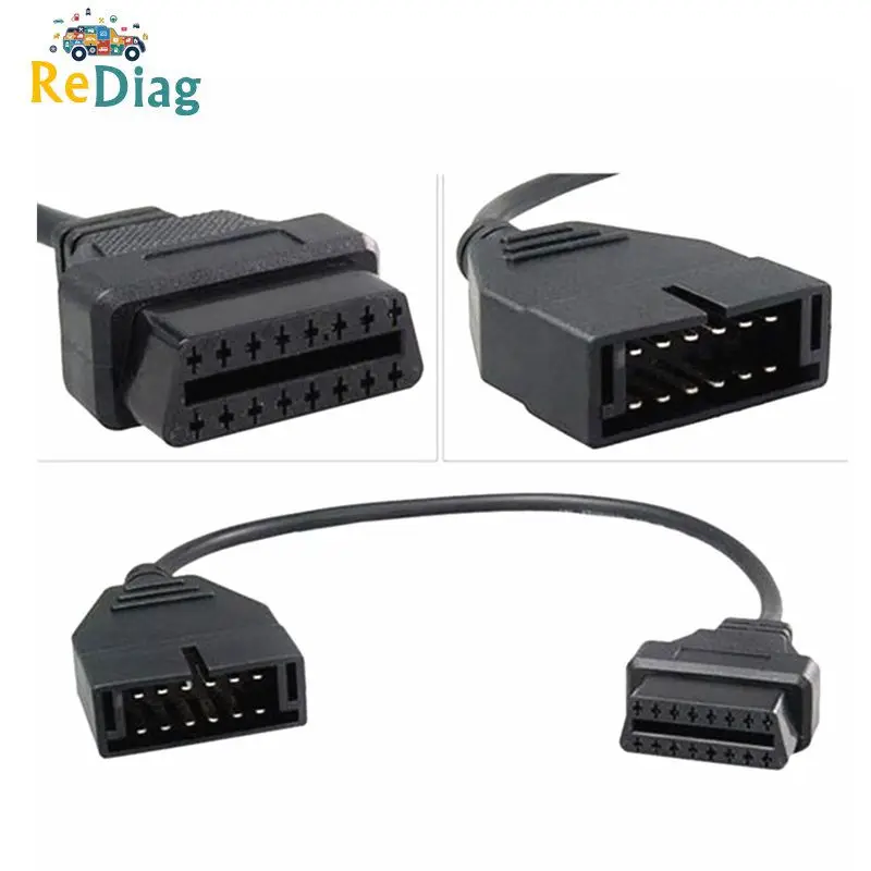 Горячая Распродажа для GM12 OBD2 Кабель адаптер GM 12 Pin к ODB2 16Pin кабель OBDII разъем OBD1