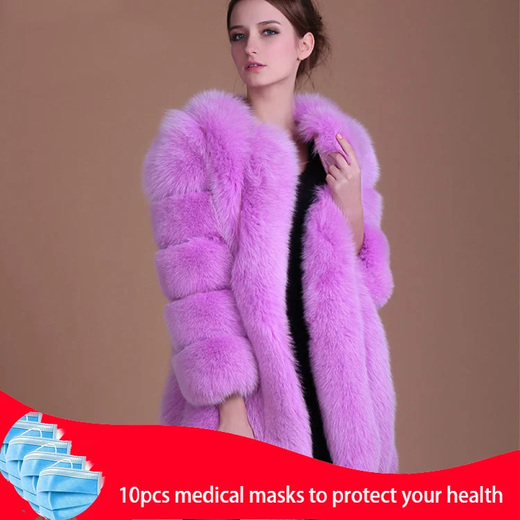 2020 теплое модное меховое пальто 100% натуральный мех куртка женская элегантная с